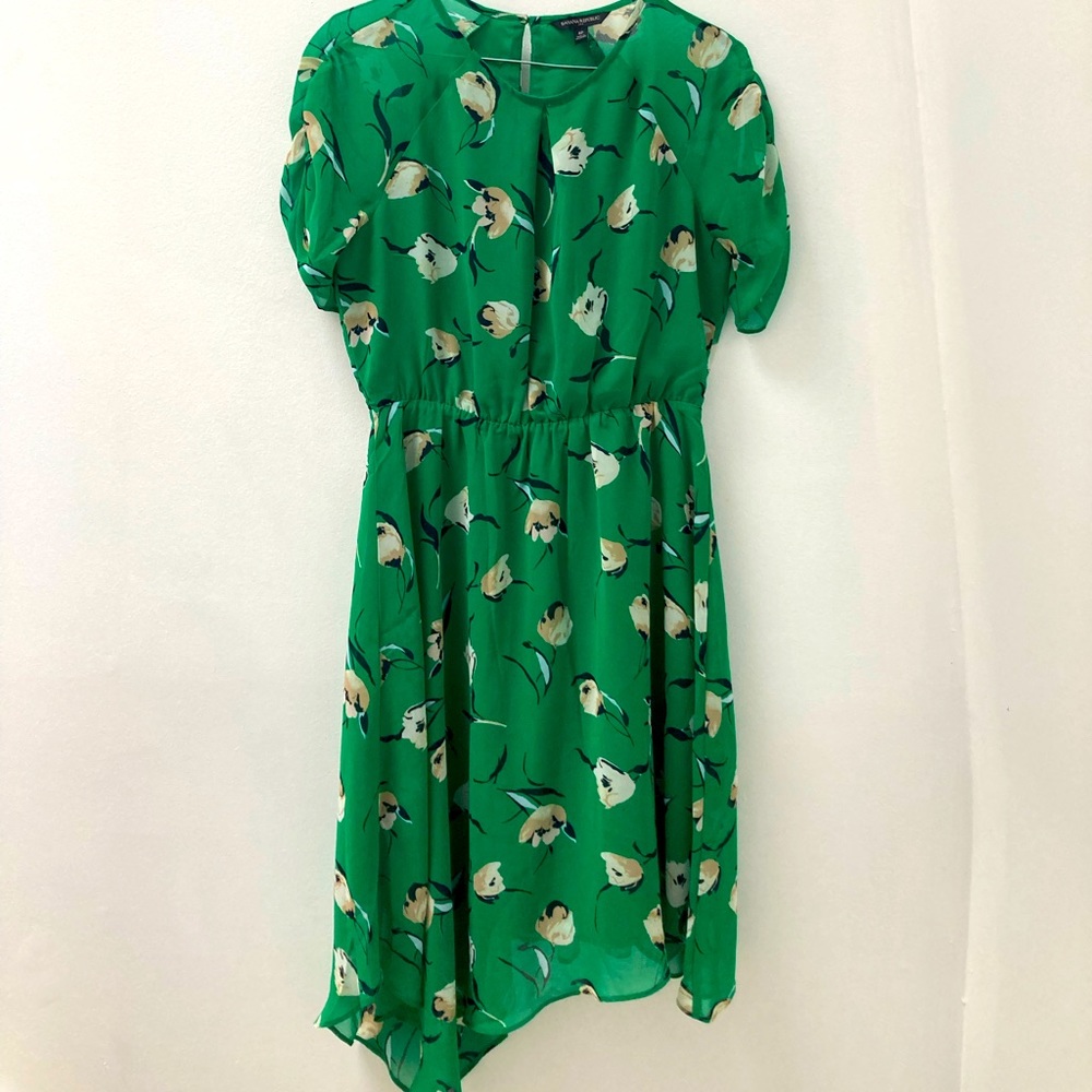 Banana Republic green chiffon dress size 8p